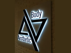 Вывеска для фитнес-клуба Aesthetic Body в Москве